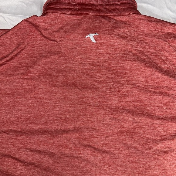 Gentle Herd Heathered Red Short Sleeve Polo Shirt Men's Performance‎ Golf Casual - Picture 4 of 5